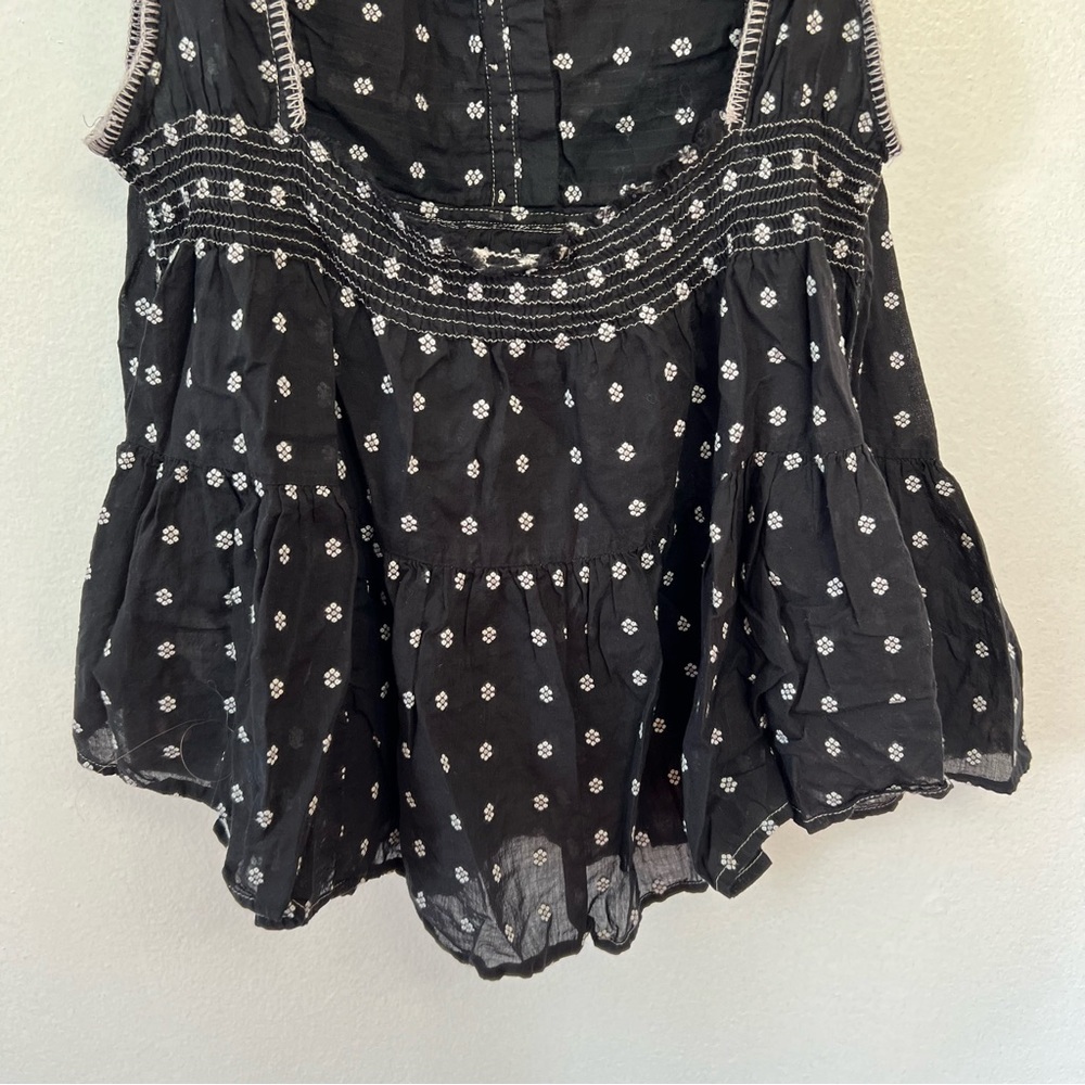 Free People State Of Grace Flowy Oversized Embroidery Flowers Ultra Light Tank S - Picture 12 of 13